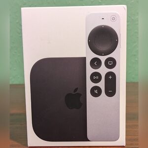 Apple TV 4K (3rd generation) Wi-Fi Streaming Device with Black and Silver Remote